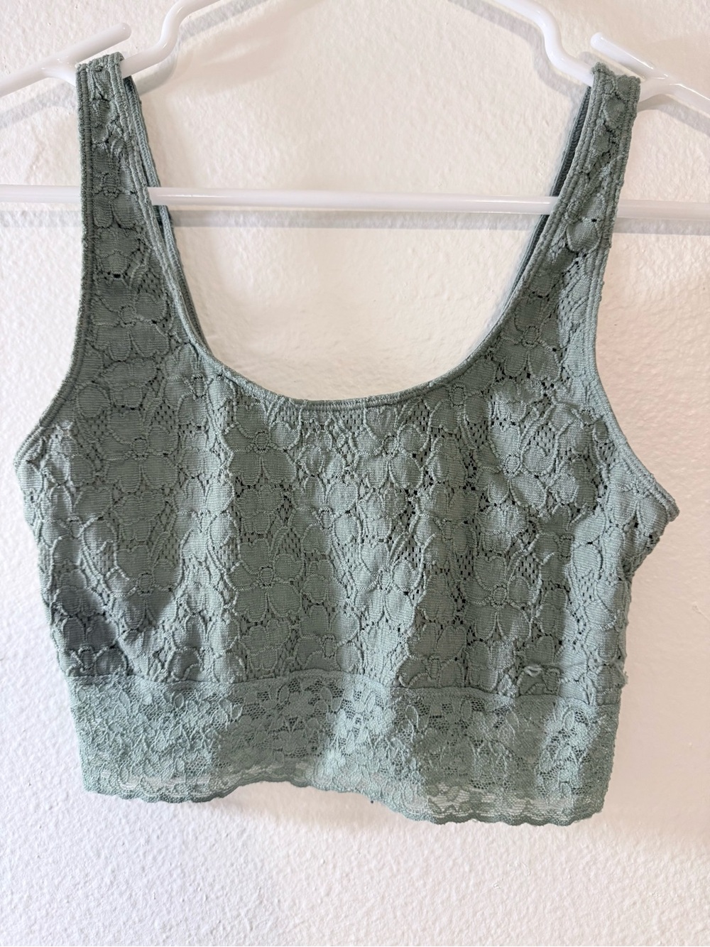 Abercrombie & Fitch Lace Bralette in Sage